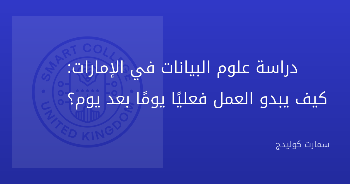 دراسة علوم البيانات في الإمارات: كيف يبدو العمل فعليًا يومًا بعد يوم؟